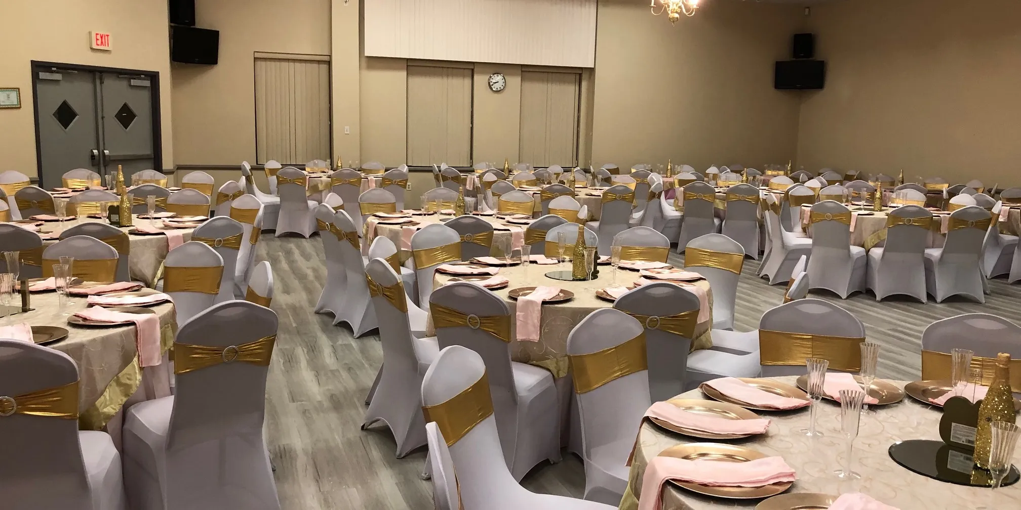 Annapolis Moose Lodge hall set up for a banquet event